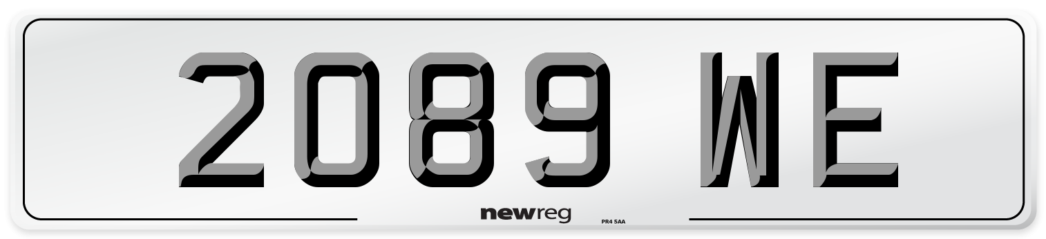 2089 WE Number Plate from New Reg